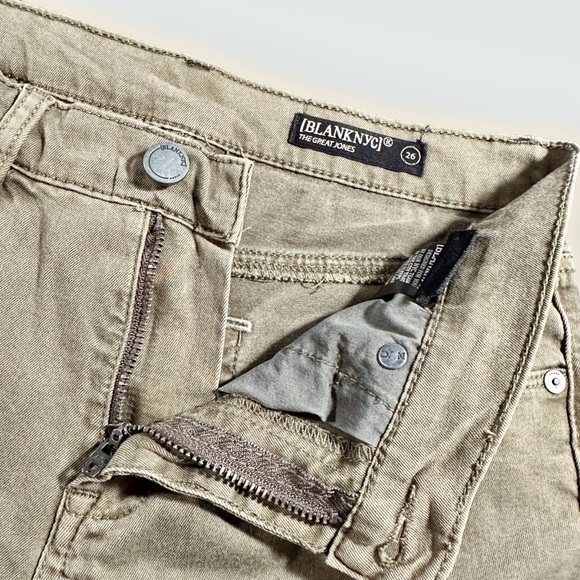 BlankNYC ‘The Great Jones’ Olive Green High-Rise Skinny Jeans Size 26 - Picture 12 of 16